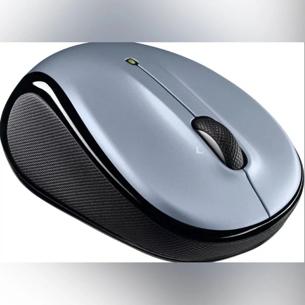 Logitech Gray and Black Wireless Mouse M325 With Dongle Symmetrical Design